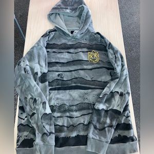Cult Hoodie grey black smoke design